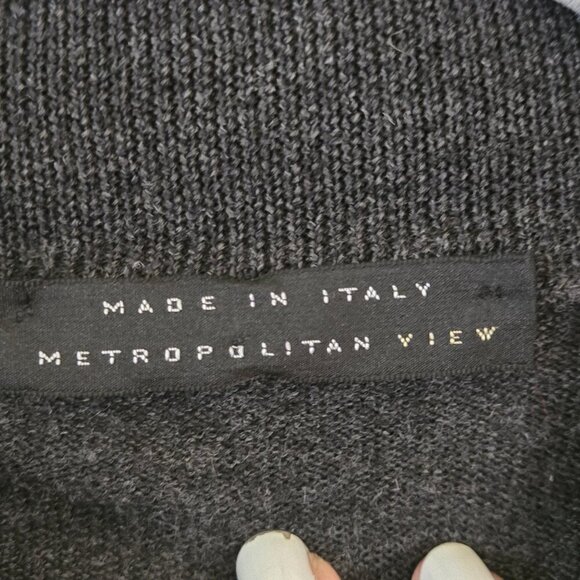 Metropolitan View 100% Italian Wool Textured Mock Neck Sweater Size L - Picture 5 of 6